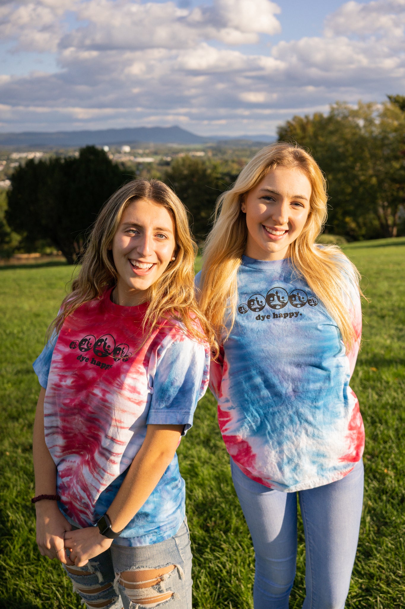 Red blue best sale tie dye shirts